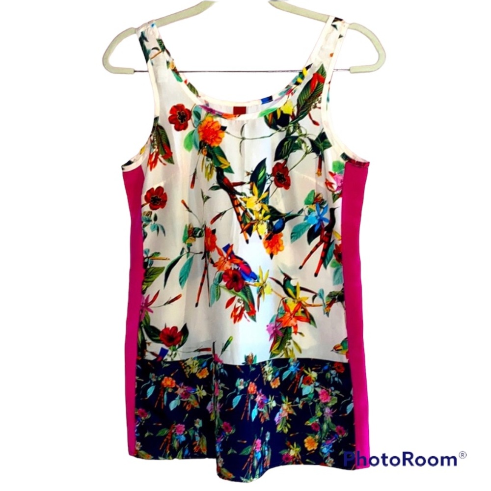 5/48 floral print blouse size medium